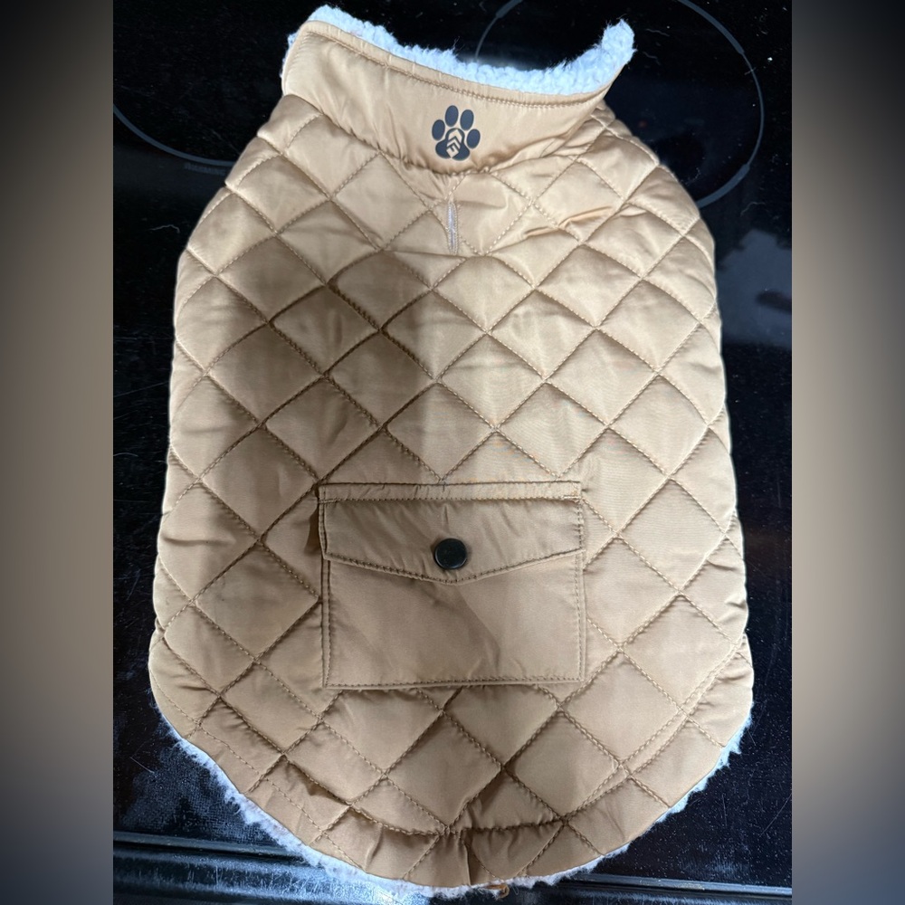 Free Country Quilted Brown Fleece Pet Coat S 12-25 lbs
